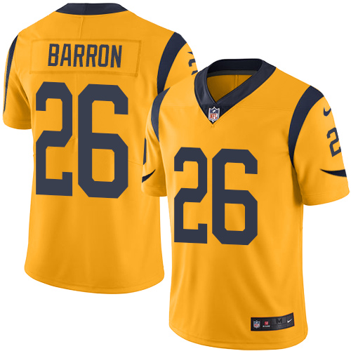 Nike Rams #26 Mark Barron Gold Men's Stitched NFL Limited Rush Jersey - Click Image to Close